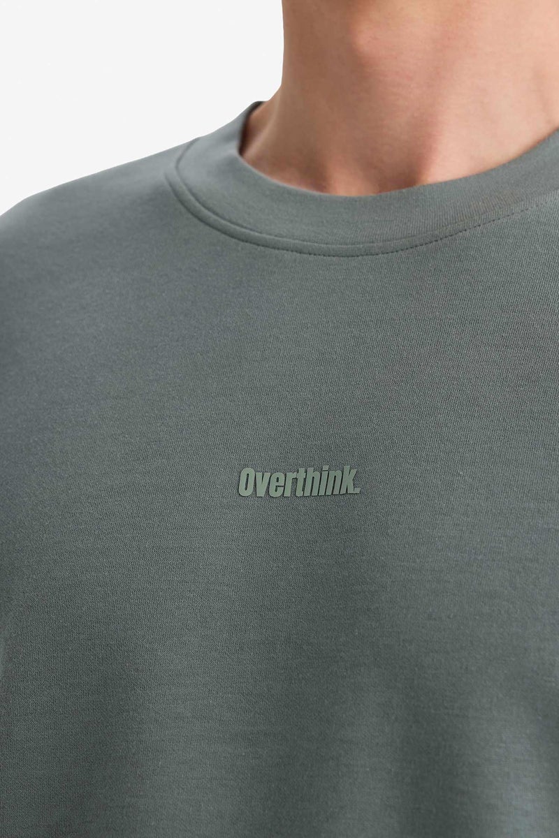 DeFacto Green Man Loose Fit Crew Neck Short Sleeve Printed T-Shirt Casual - Image 3